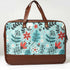 Floral Printed Canvas & PU Laptop Bag Fit 15.6 Inch Laptop